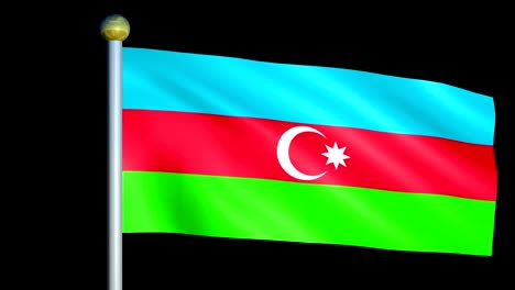 large looping animated flag of azerbaijan