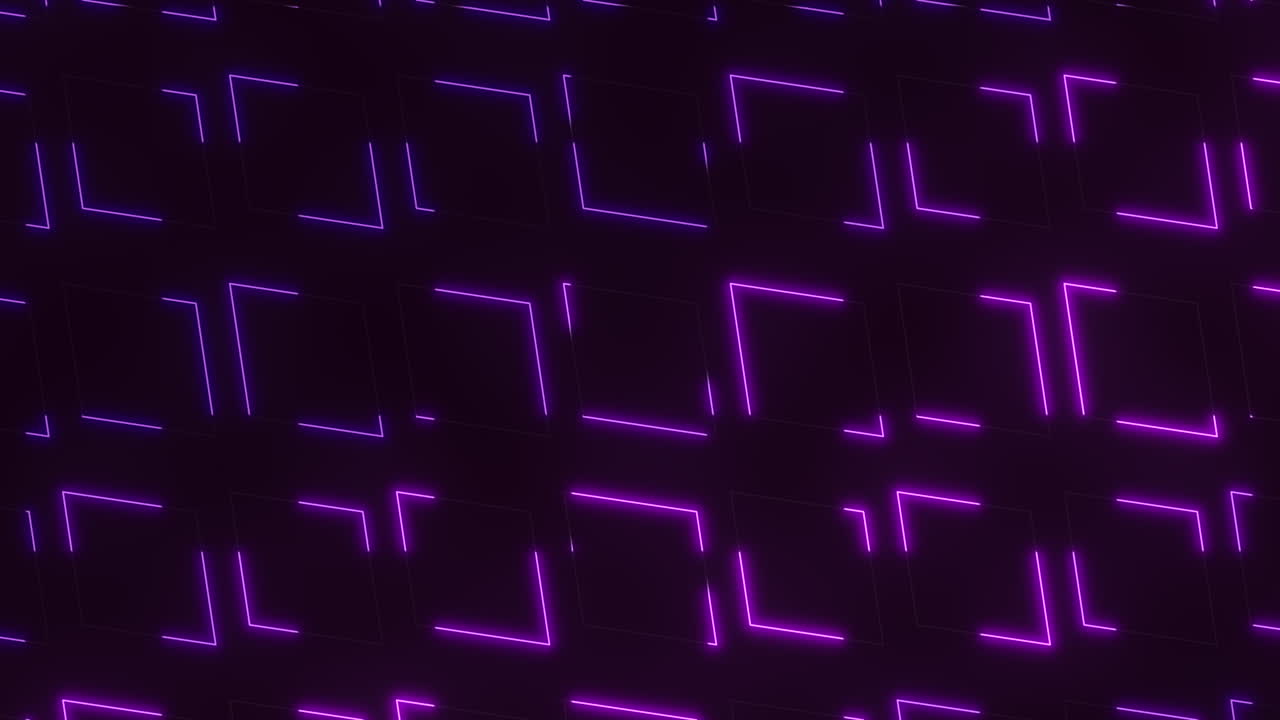 Futuristic neon purple diamond in rows on black gradient