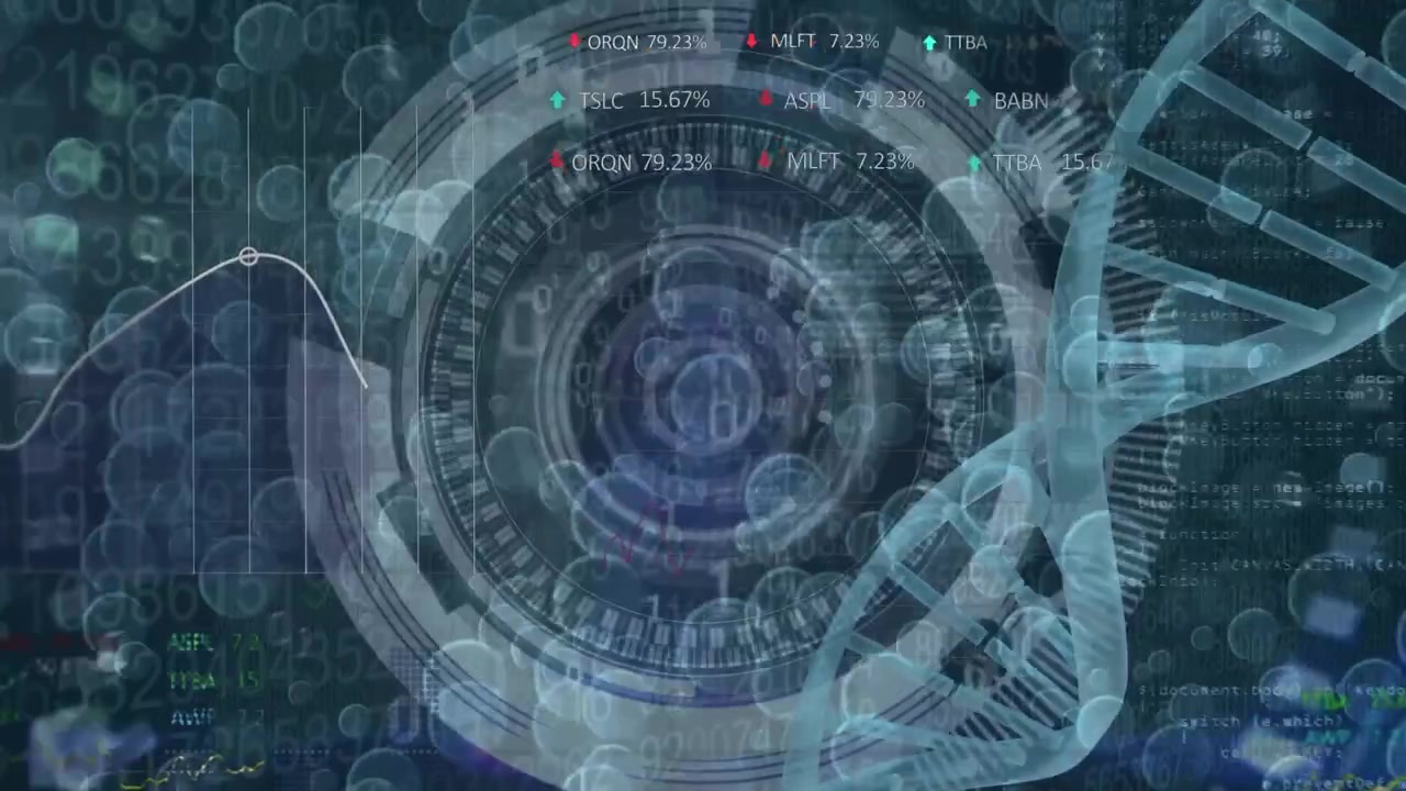 Animation of dna strand and data processing