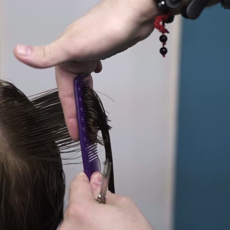 proceso de corte de cabello