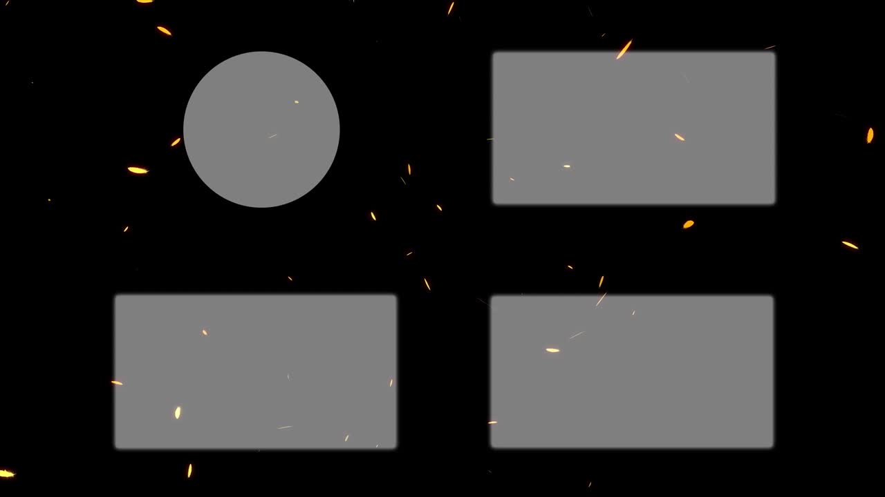 털 떨어지는 입자 끝 카드 끝 화면 모션 그래픽