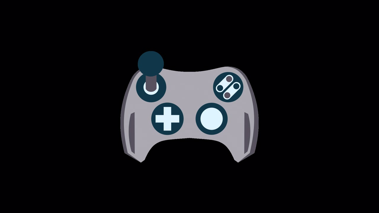 Flat Design Animation of a Video Game Controller