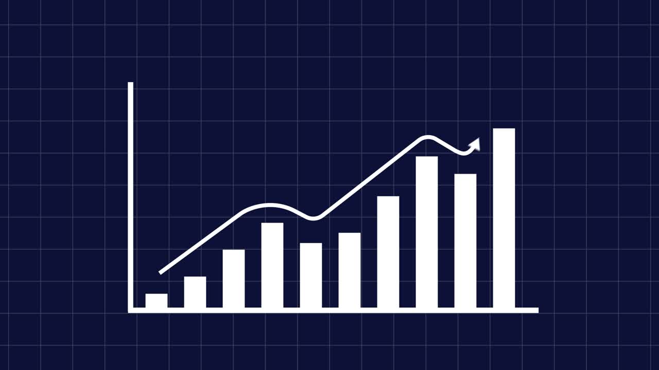 Bar graph showing business growth