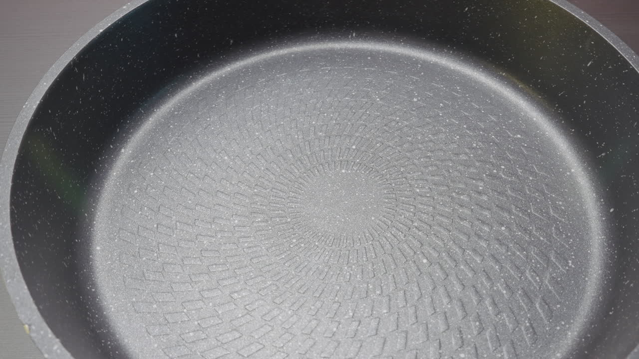 Empty Gray Non-Stick Frying Pan