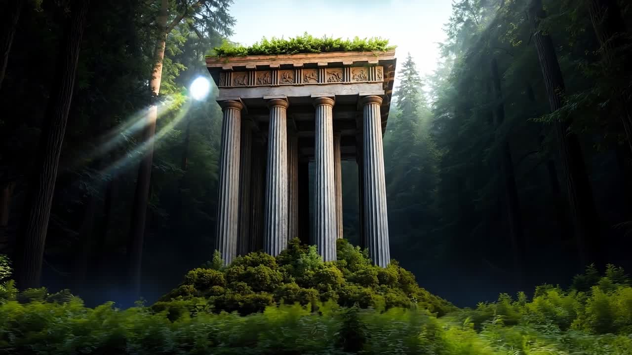 푸른 숲 한가운데 에 있는 높은 건물