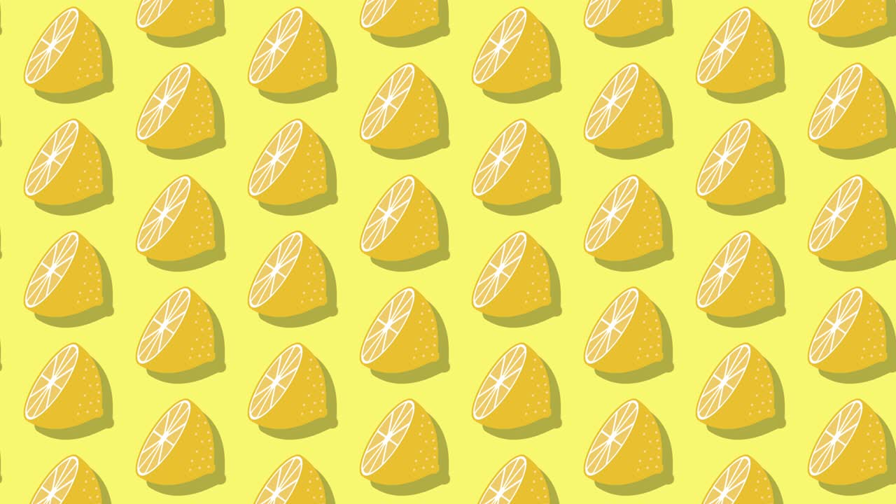 Lemon illustration loop animation.