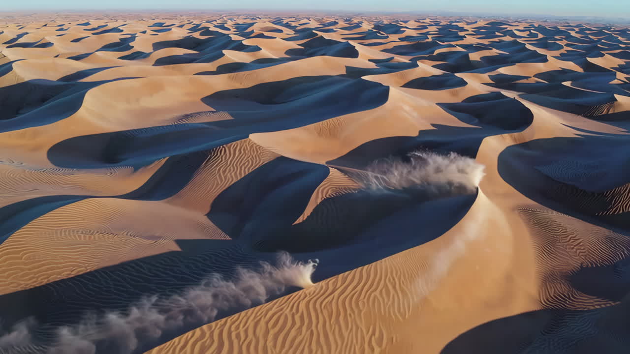 Aerial View of Sand Dunes