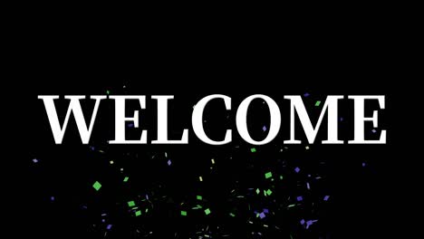 welcome message text animation motion graphics