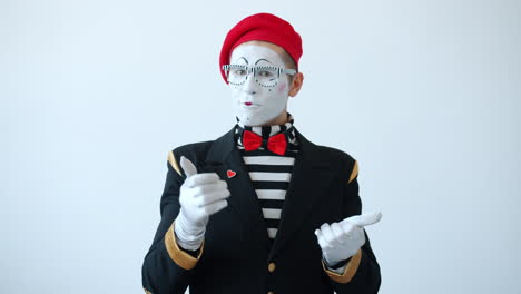 mime artist portrait