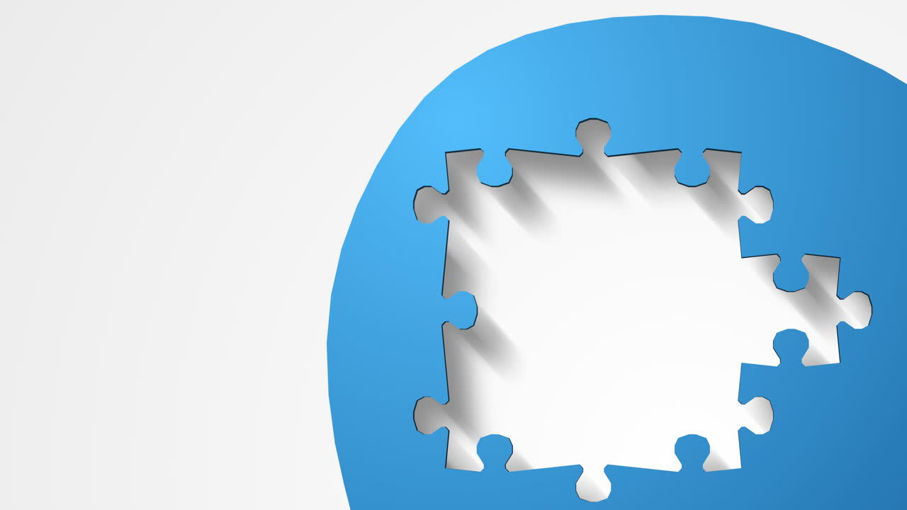 ⁇  배경 에 있는 파란색 퍼즐 의 애니메이션