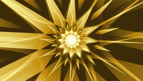 yellow star shaped spiral hypnotic animated loop background