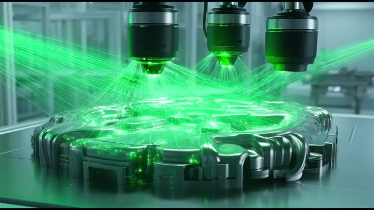 Industrial Laser Scanning of Complex Metallic Component in Factory