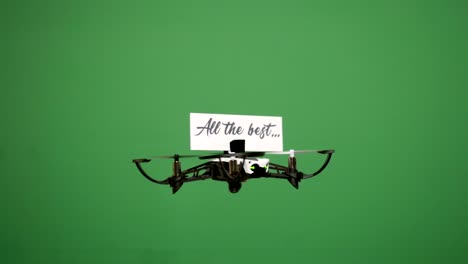 message delivery by drone : season's greetings on a green screen
