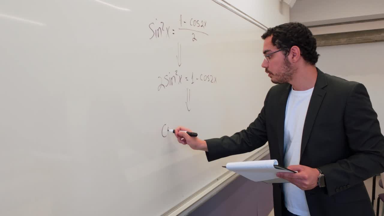 STEM Educator Explaining a Trigonometry Formula