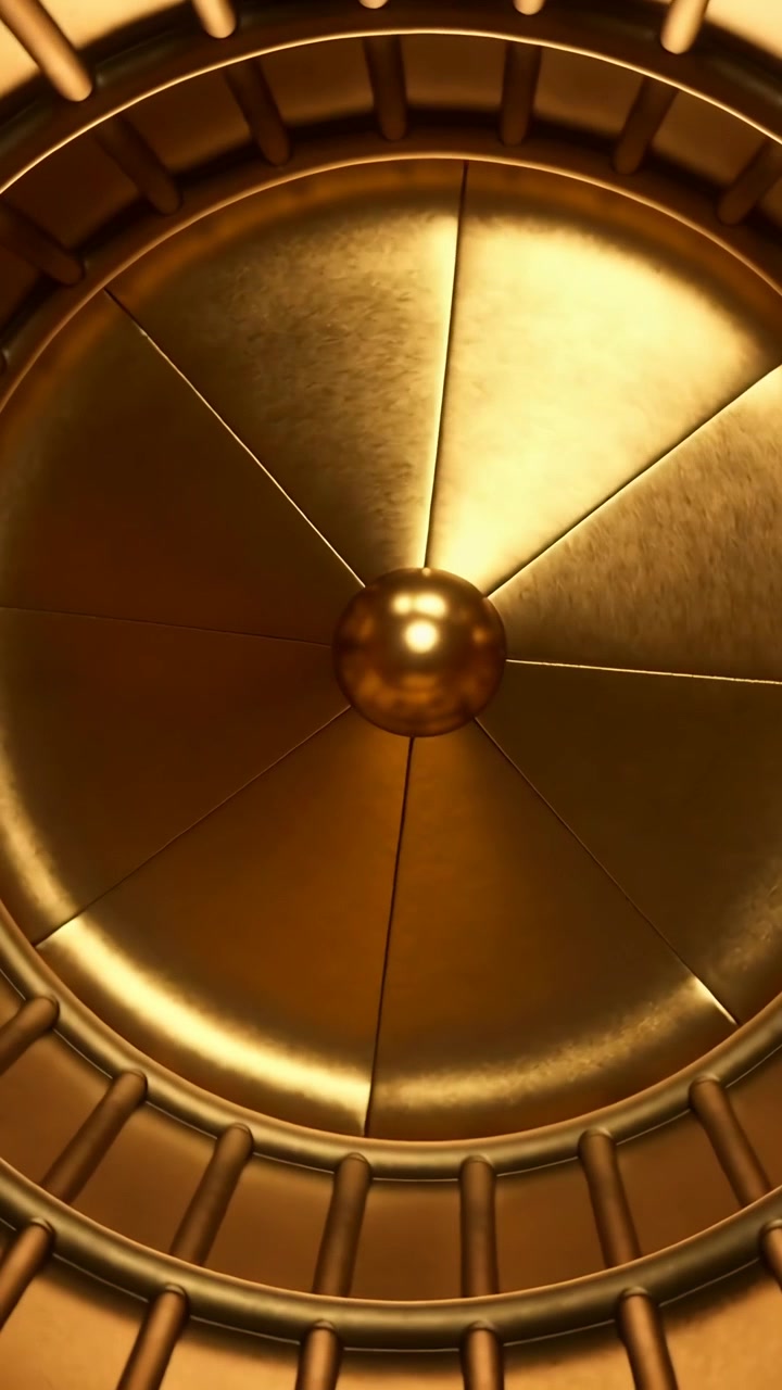 Video verticale: Disco rotante che gira in studio, motore che aziona una sfera centrale e una piastra segmentata
