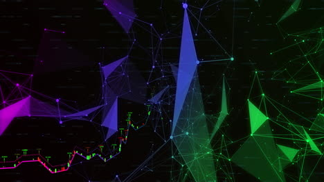 animación del procesamiento de datos financieros sobre un fondo negro