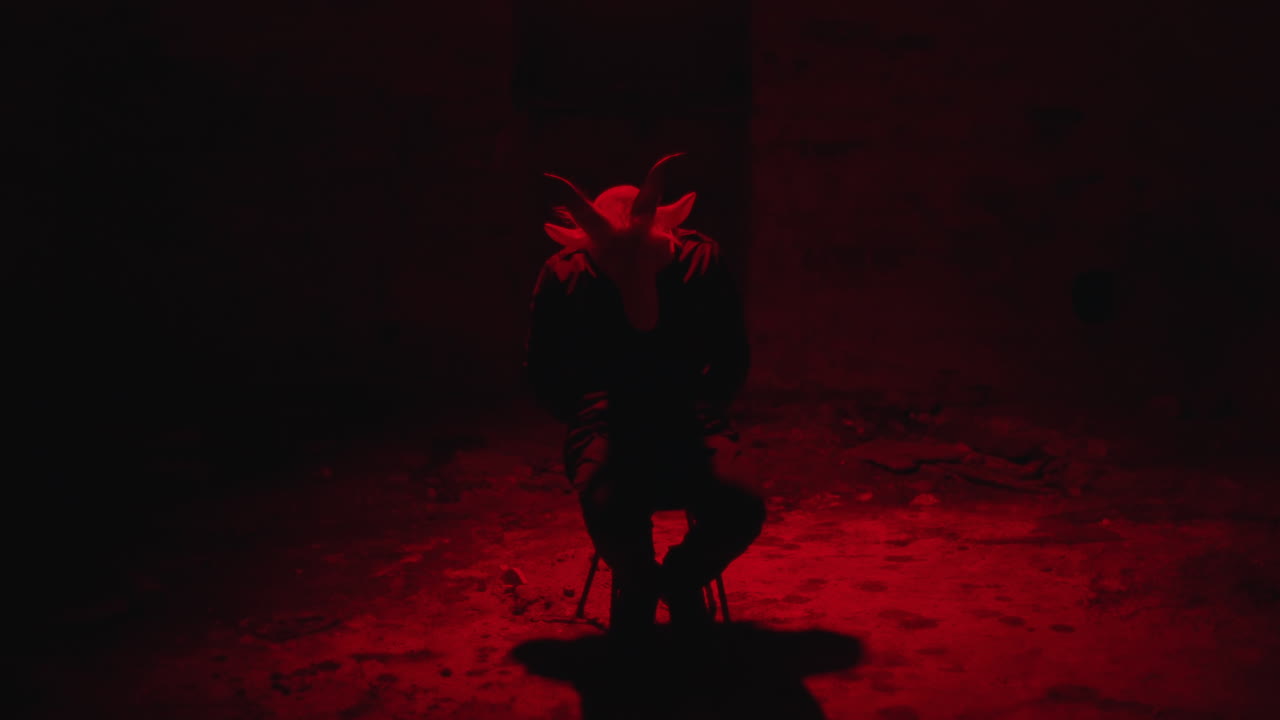 Nighttime Scene with Red Light