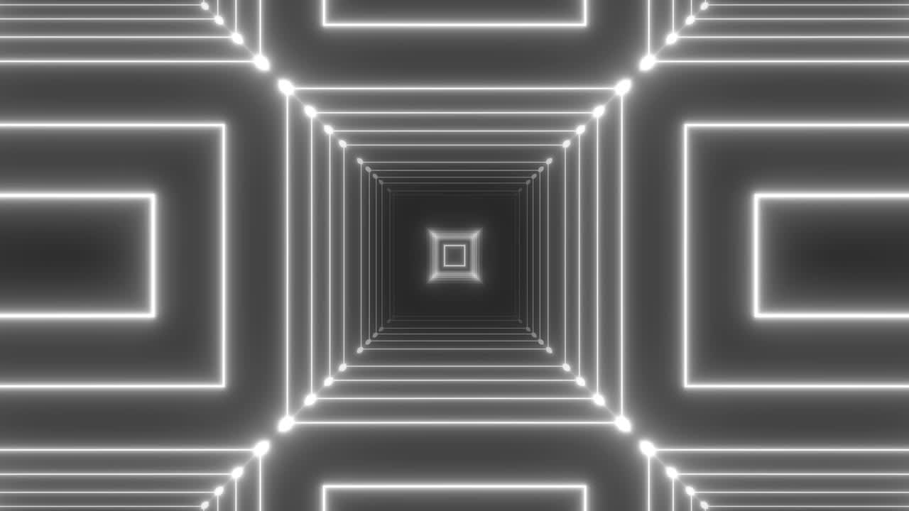túnel geométrico de neón