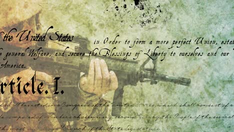 Animation-of-text-over-male-soldier-holding-machinegun