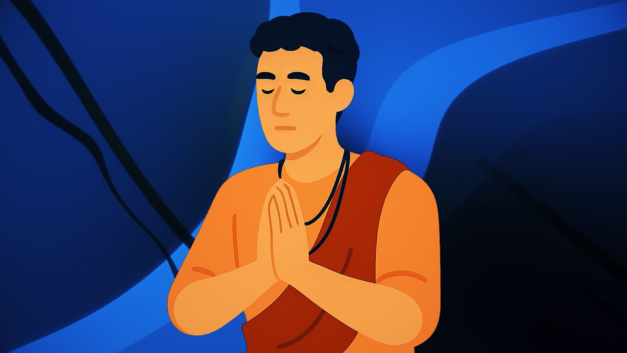 Meditasyon Halinde Dua Eden Adam