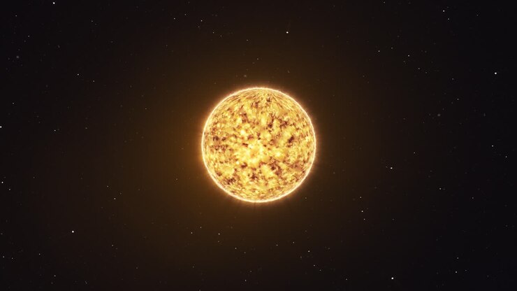 3D Sun in outer space: Nuclear fusion, CGI, orbit