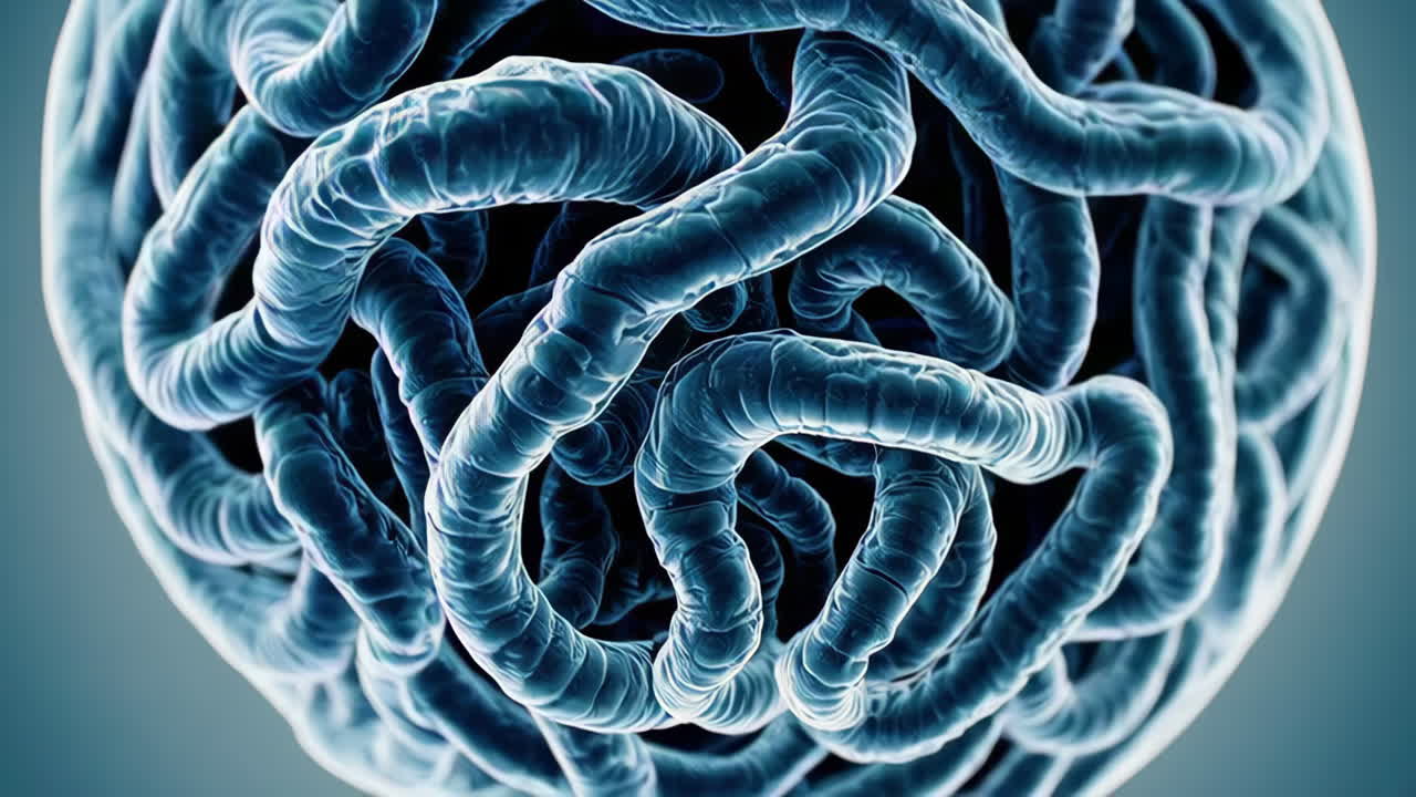 Rete biologica astratta blu