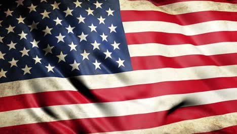 bandera sucia de los estados unidos de américa de la guerra agitando