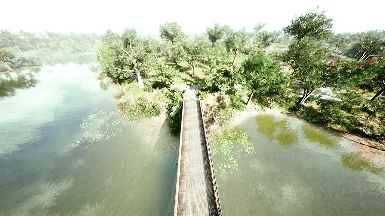 Vista aérea de un hermoso parque