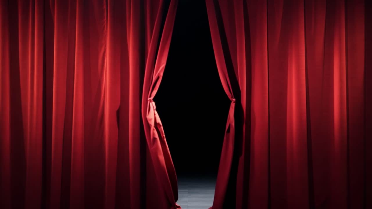 빨간 무대 커튼