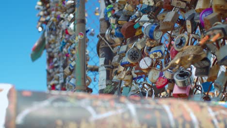 love locks new orleans louisiana - low angle