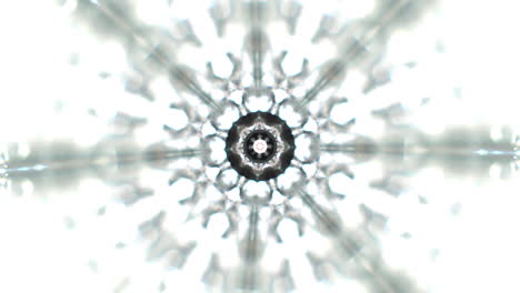 Abstract star-like kaleidoscope animated pattern
