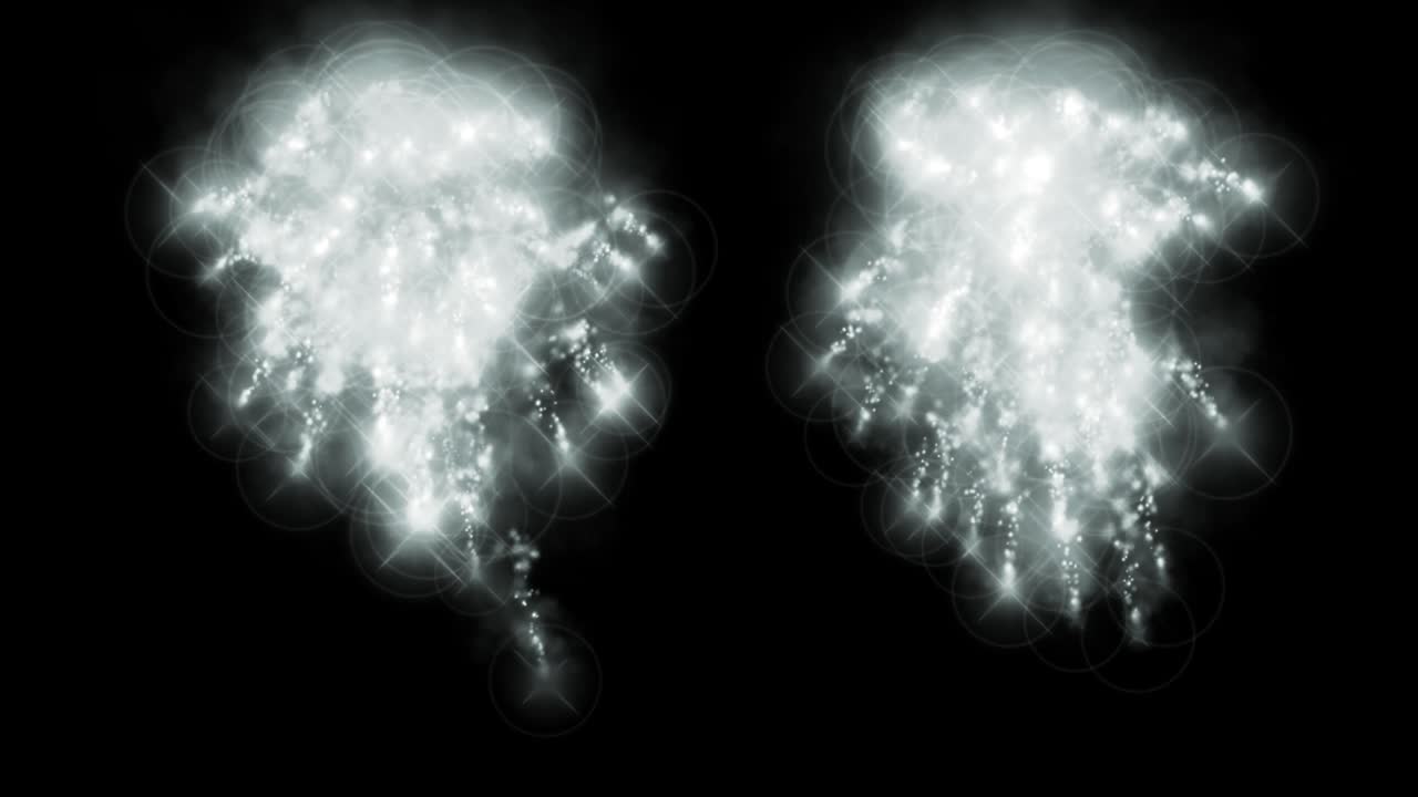 chispas de fuego partículas de color animación gráficos de movimiento