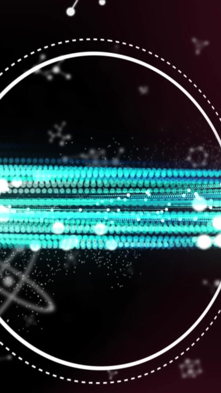 Animazione di una scansione con mirino, numeri che cambiano ed elaborazione dati