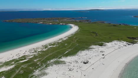 Ireland-is-home-to-some-of-the-most-beautiful-beaches-in-the-world,-This-beach-is-in-county-galway,-the-bottom-one-is-called-Dog's-Bay-and-the-top-one-is-called-Errisbag