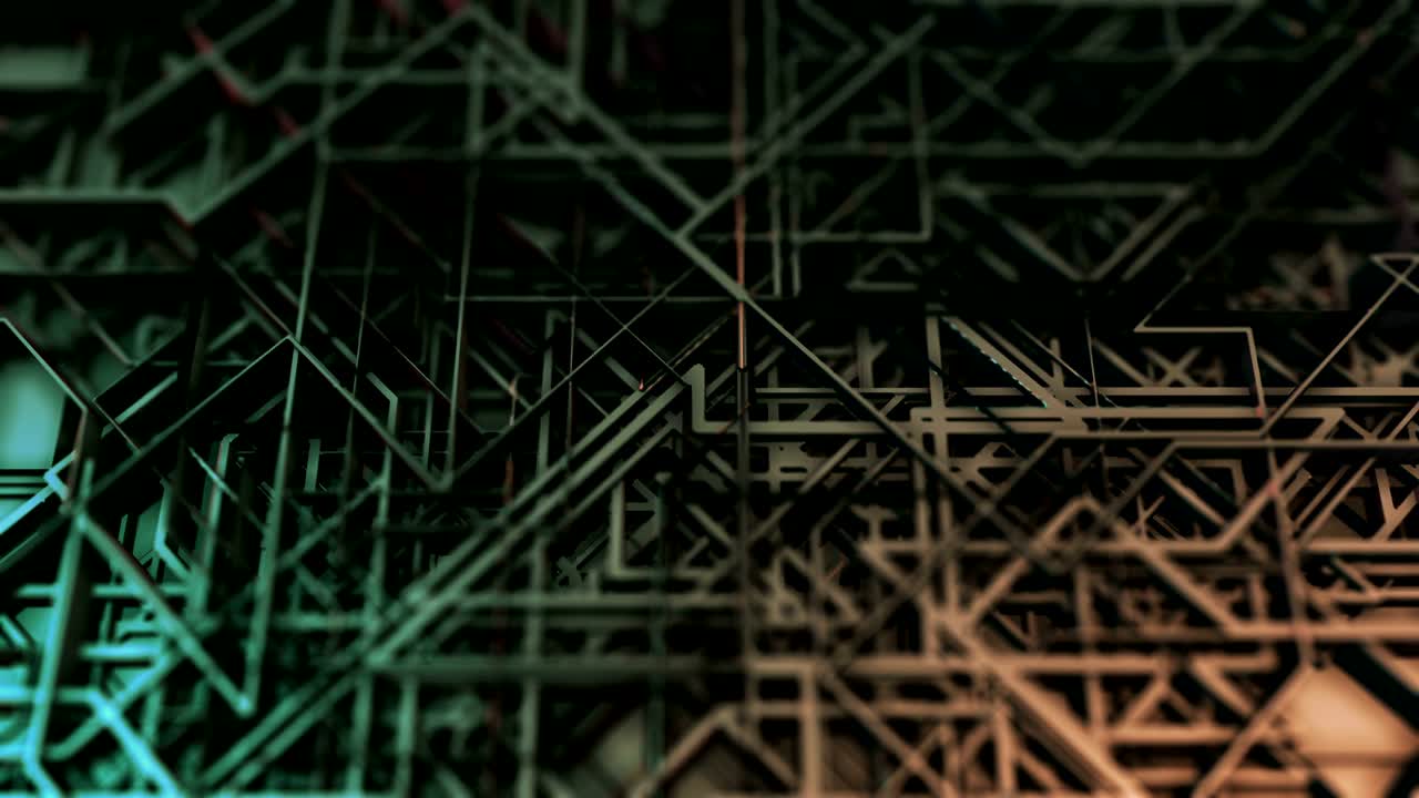 Abstract grid construction light motion video background