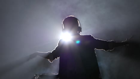 Silhouette of a DJ