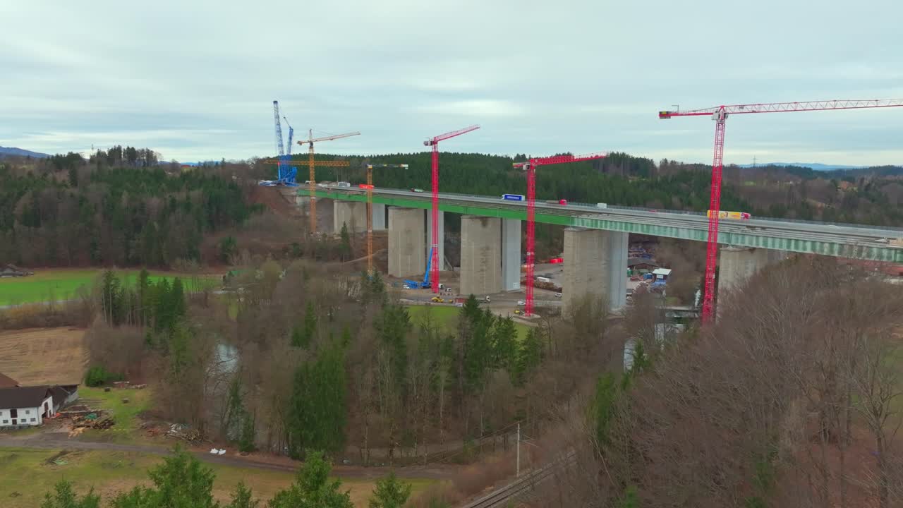 Flying Towards Bridgeworks With Industrial Cranes