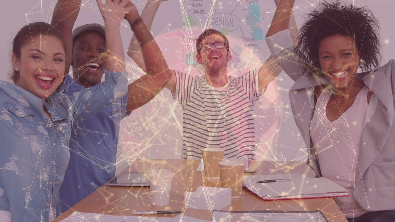 성공을 축하하는 팀