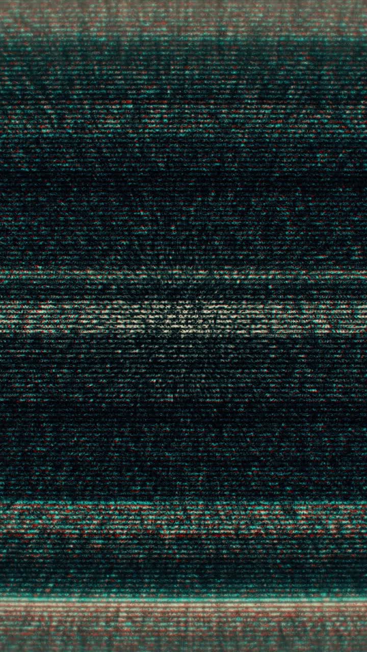 Flickering TV Static Noise and Glitch Distortion Background