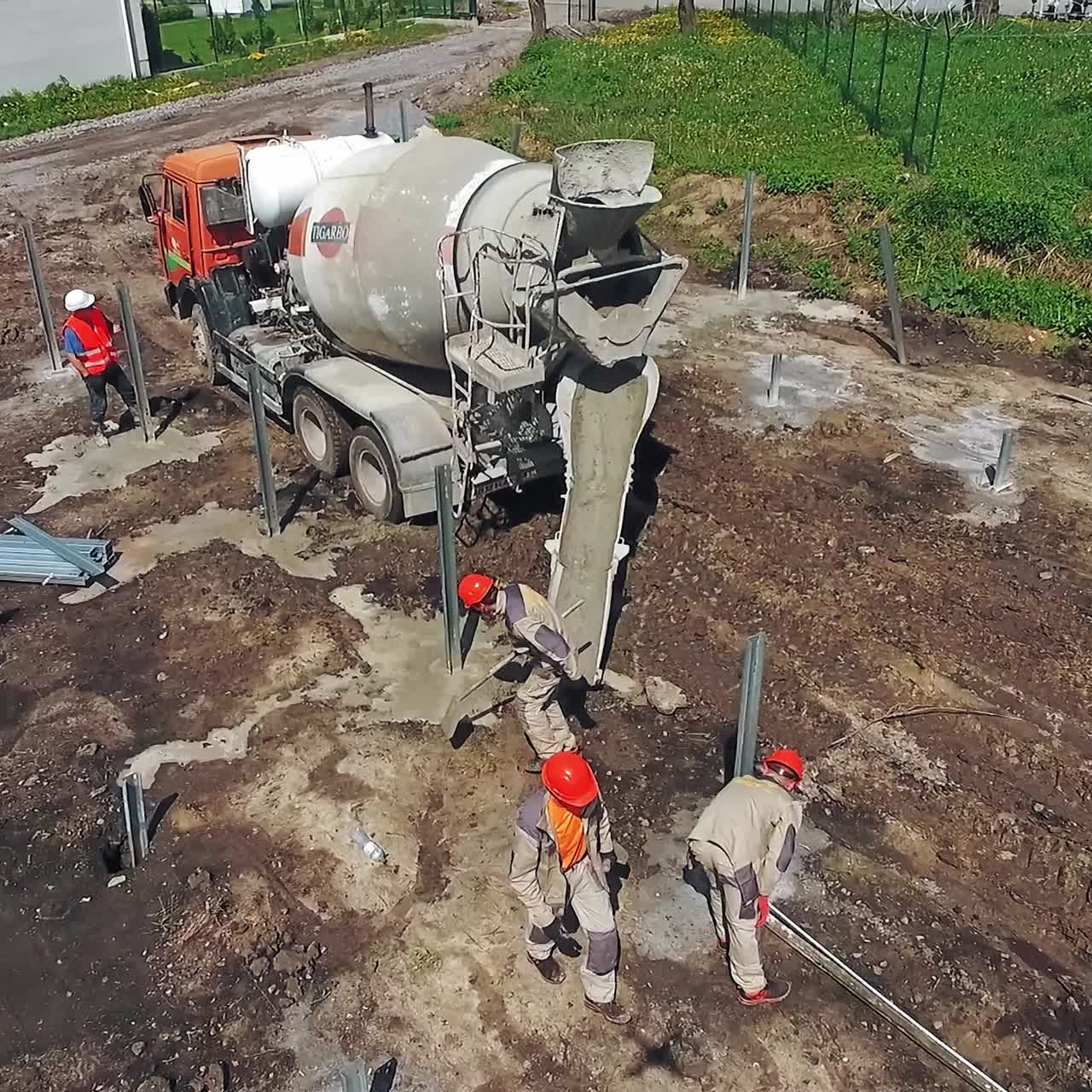 Machinery working at construction site