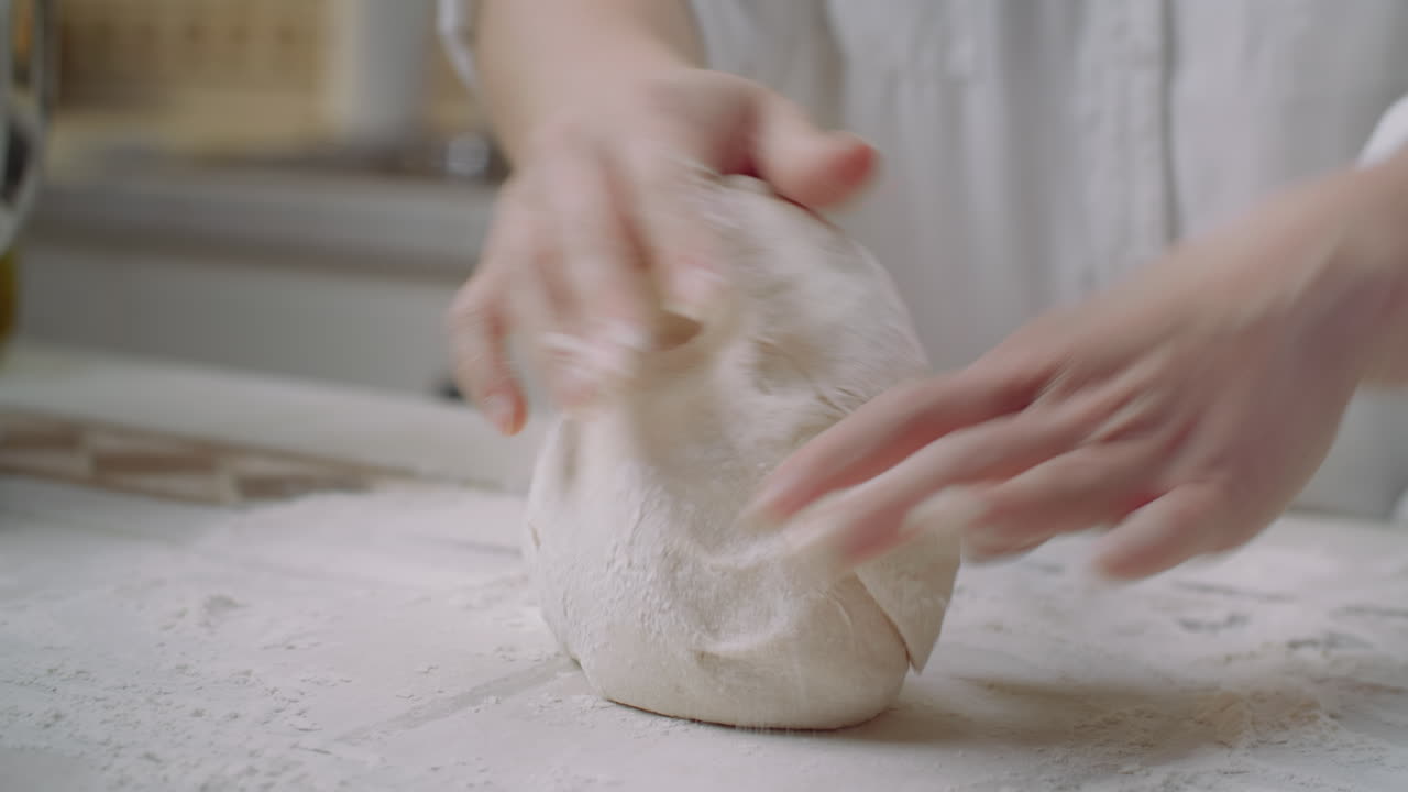 Kneading Pizza Dough By Hand