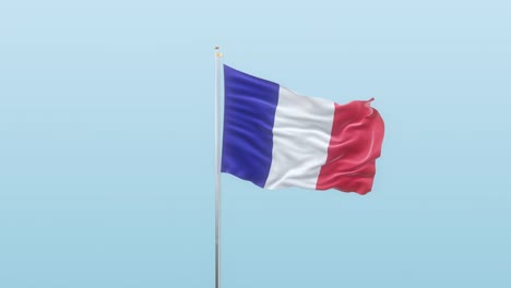 bandera de francia con alfa y fondo con diferentes ángulos de movimiento