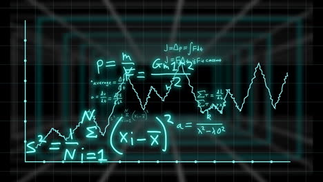 animation of scientific data processing over dark background