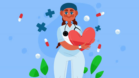 doctor holding a heart