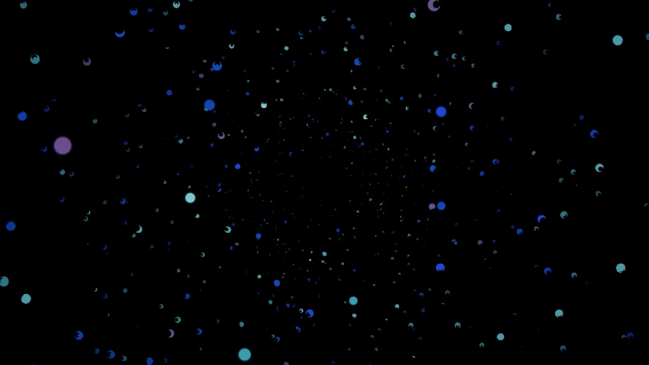 Abstract Motion Background With Floating Blue And Purple Particles