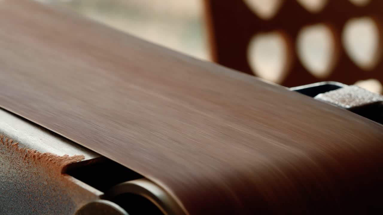 벨트 샌더 중지 목공 4k 슬로우 모션 60fps