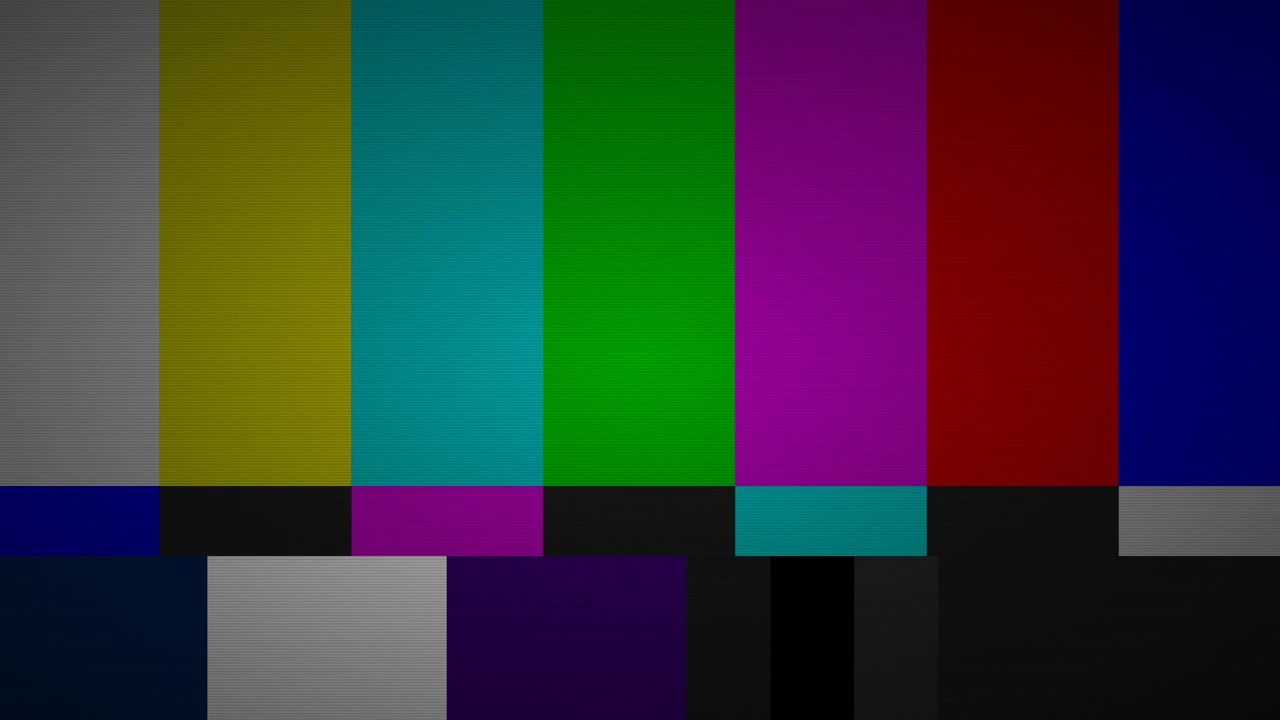 Standard Television Color Bars Test Pattern