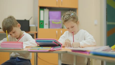 preschool preparation lesson at learning center