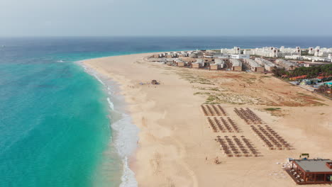 Aerial-drone-view-of-desert-beach-in-Sal---Cape-Verde