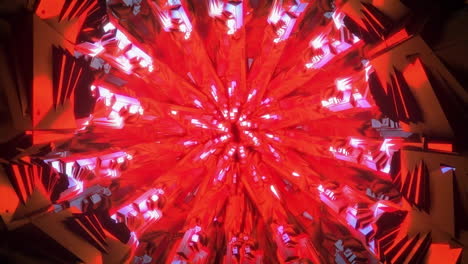 animación de formas rojas sobre fondo negro